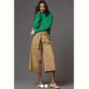 Anthropologie Maeve High-Rise Belted Culottes